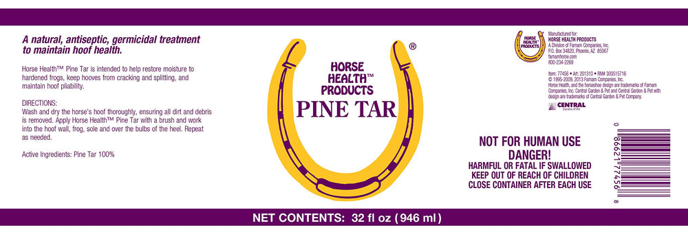 Flagline Horse Health Pine Tar application demonstrates easy topical use to help prevent cracking and split hooves.