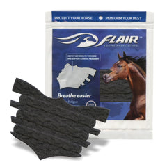 Flair Equine Nasal Strips nose adhesive demonstrates fast, skin-safe placement for steady airflow.