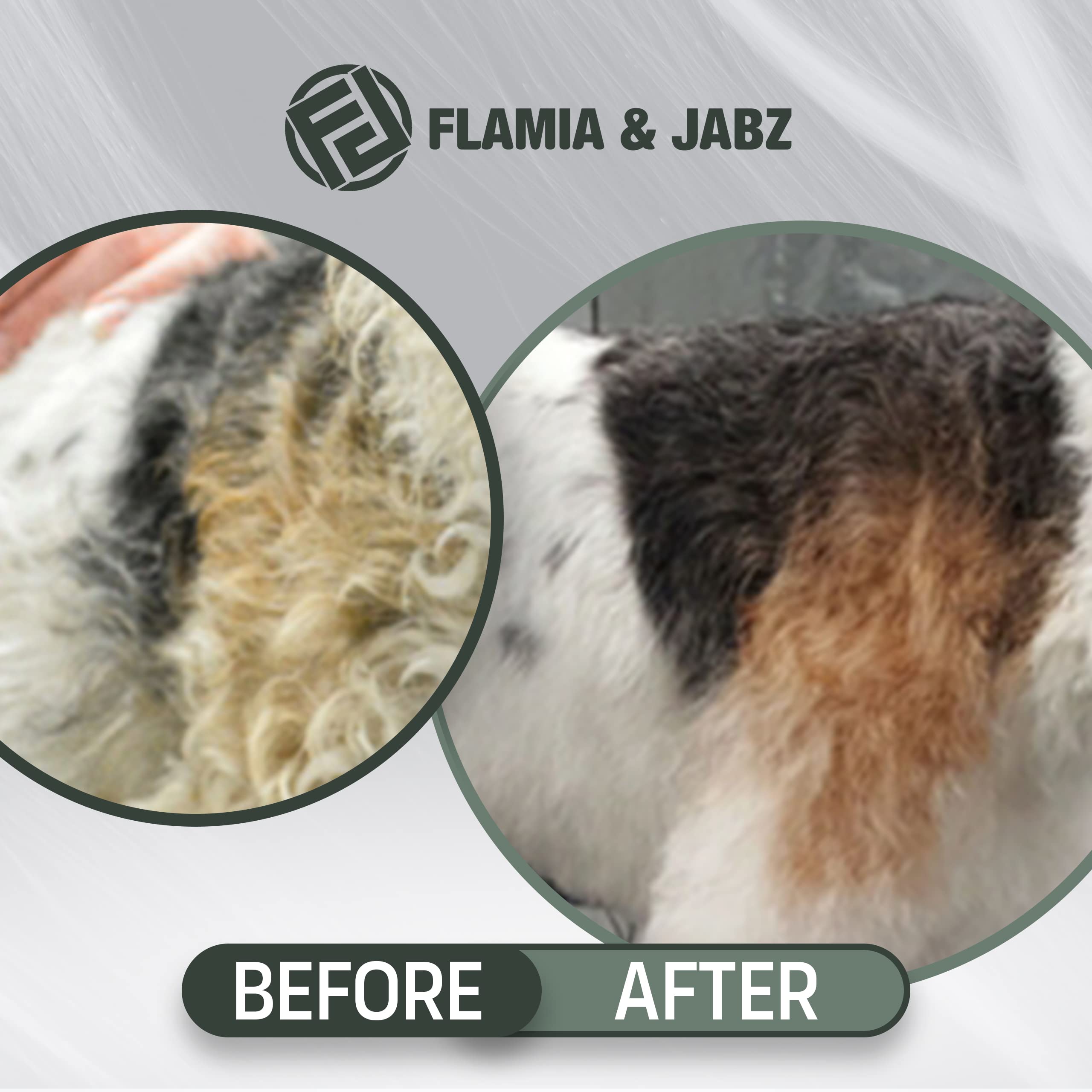 Flamia & Jabz comfortable stripping sessions help reduce fatigue during grooming.