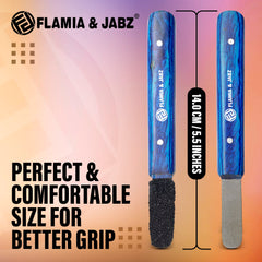 FLAMIA & JABZ stripping tool detailing between eyes for precise grooming