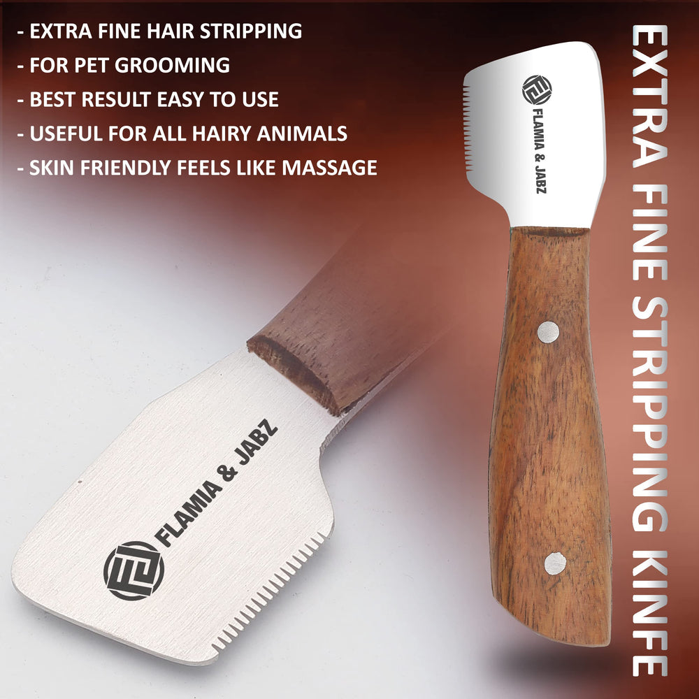 FLAMIA & JABZ packaging and storage view shows organized grooming tools