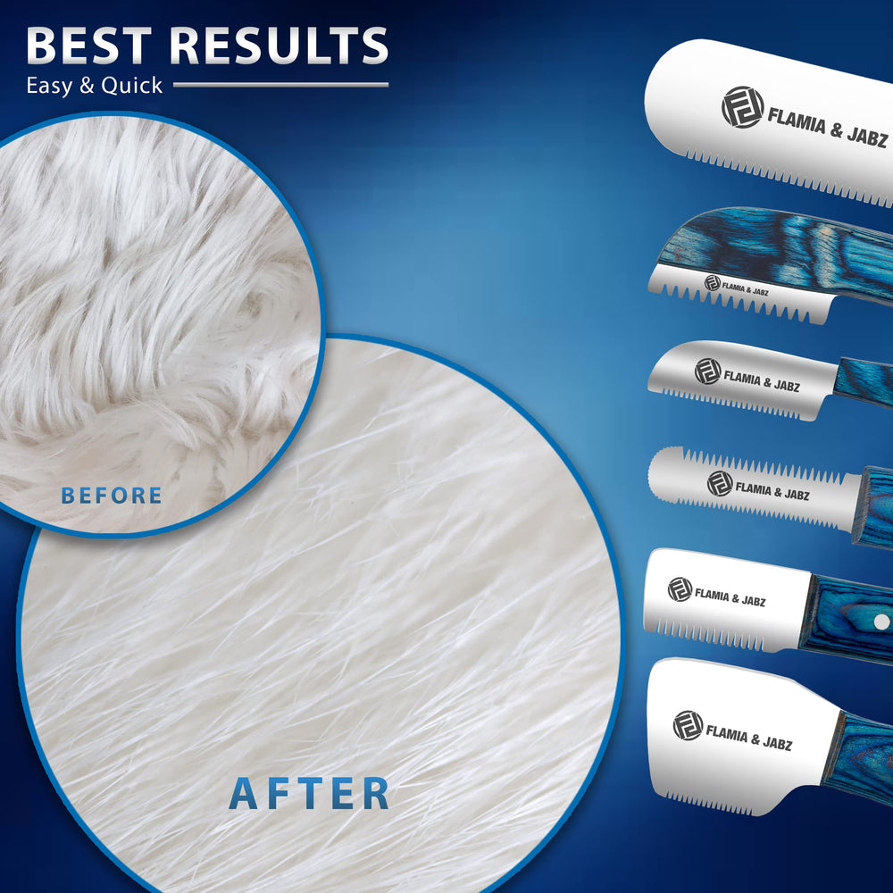 FLAMIA & JABZ medium-tooth blade for blending coat length and shape