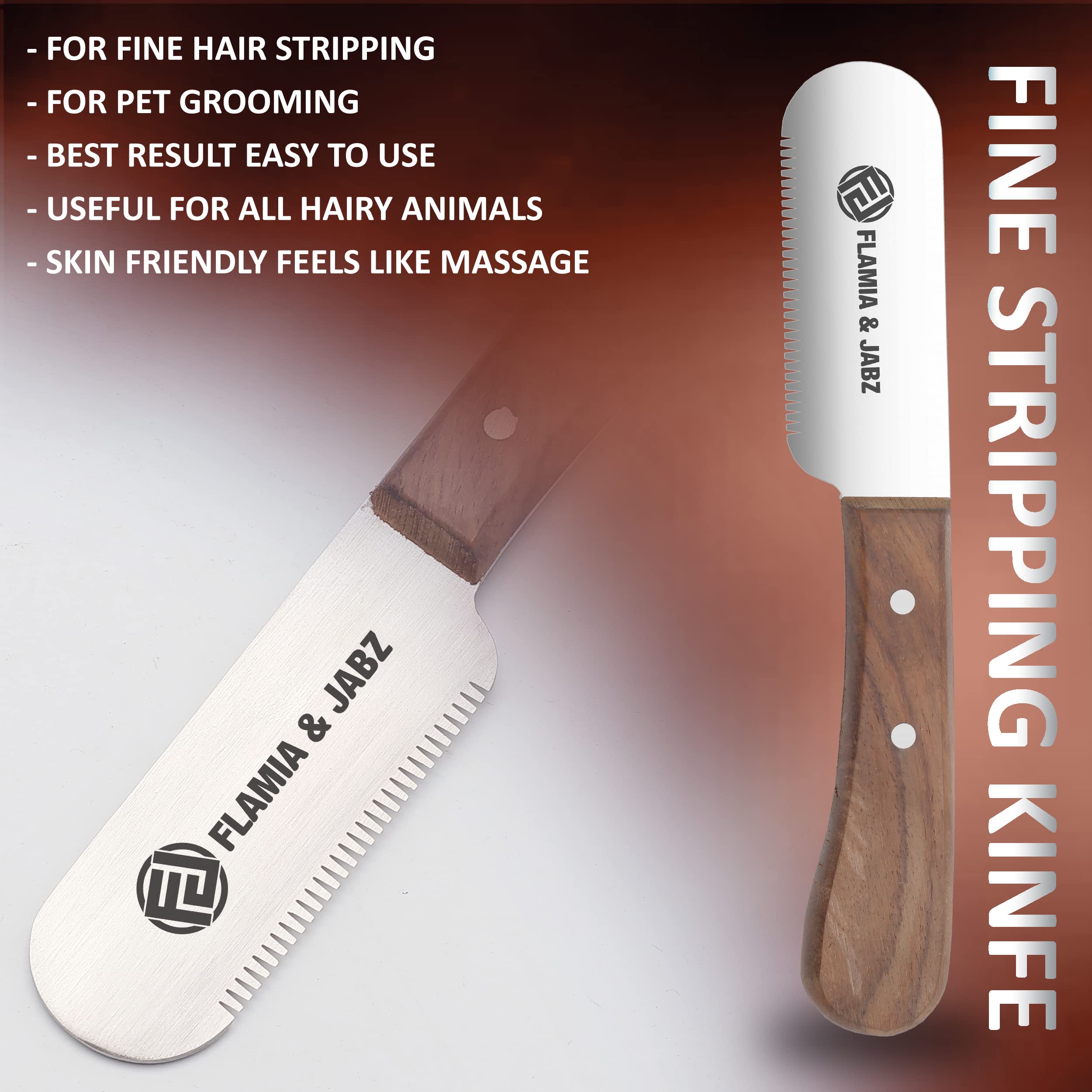 FLAMIA & JABZ stainless steel blades close-up emphasize durability and longevity