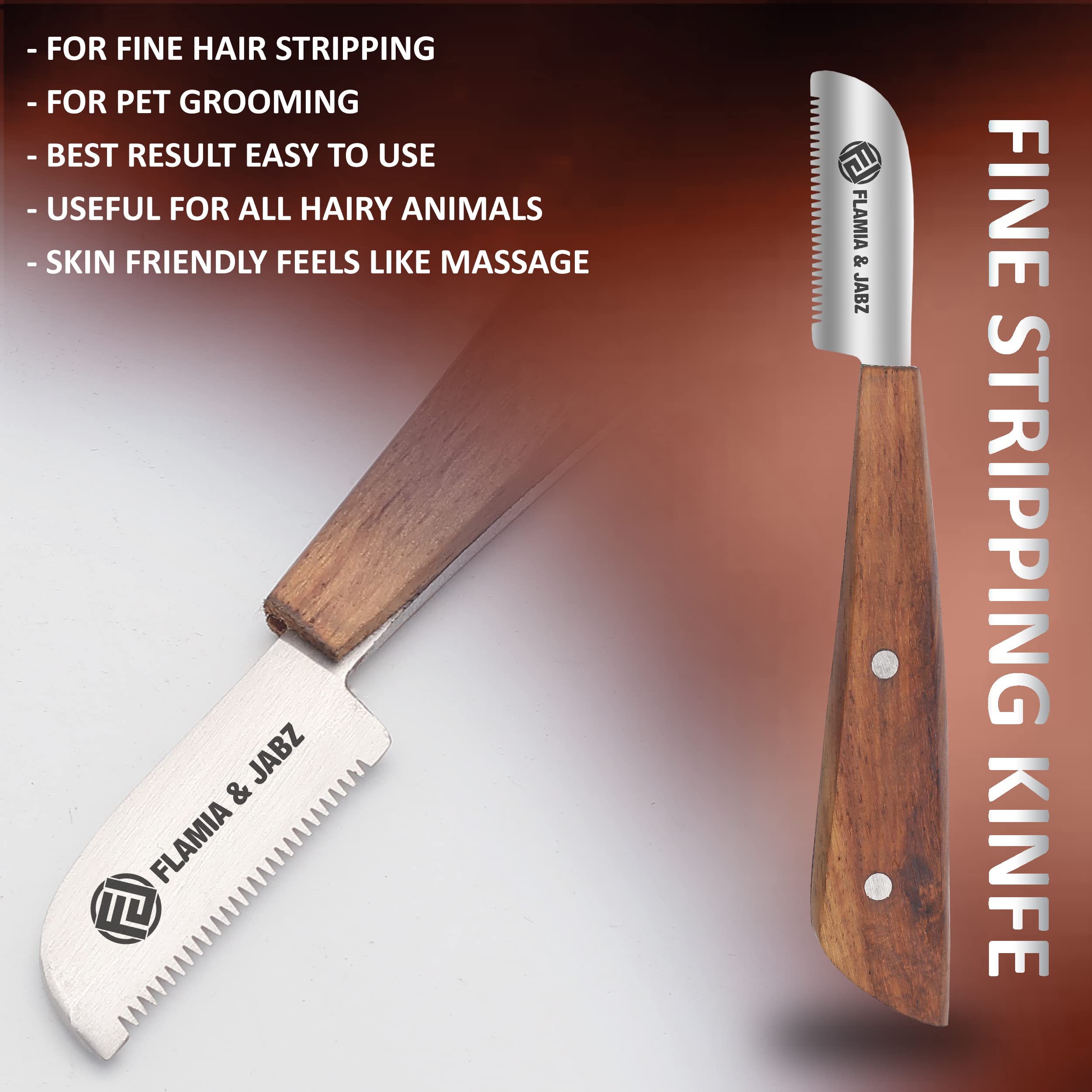 FLAMIA & JABZ wooden handle grip in action offers comfortable handling