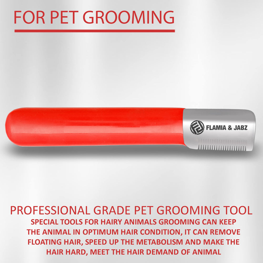 FLAMIA & JABZ stripping knife close-up blade detail highlights premium steel.