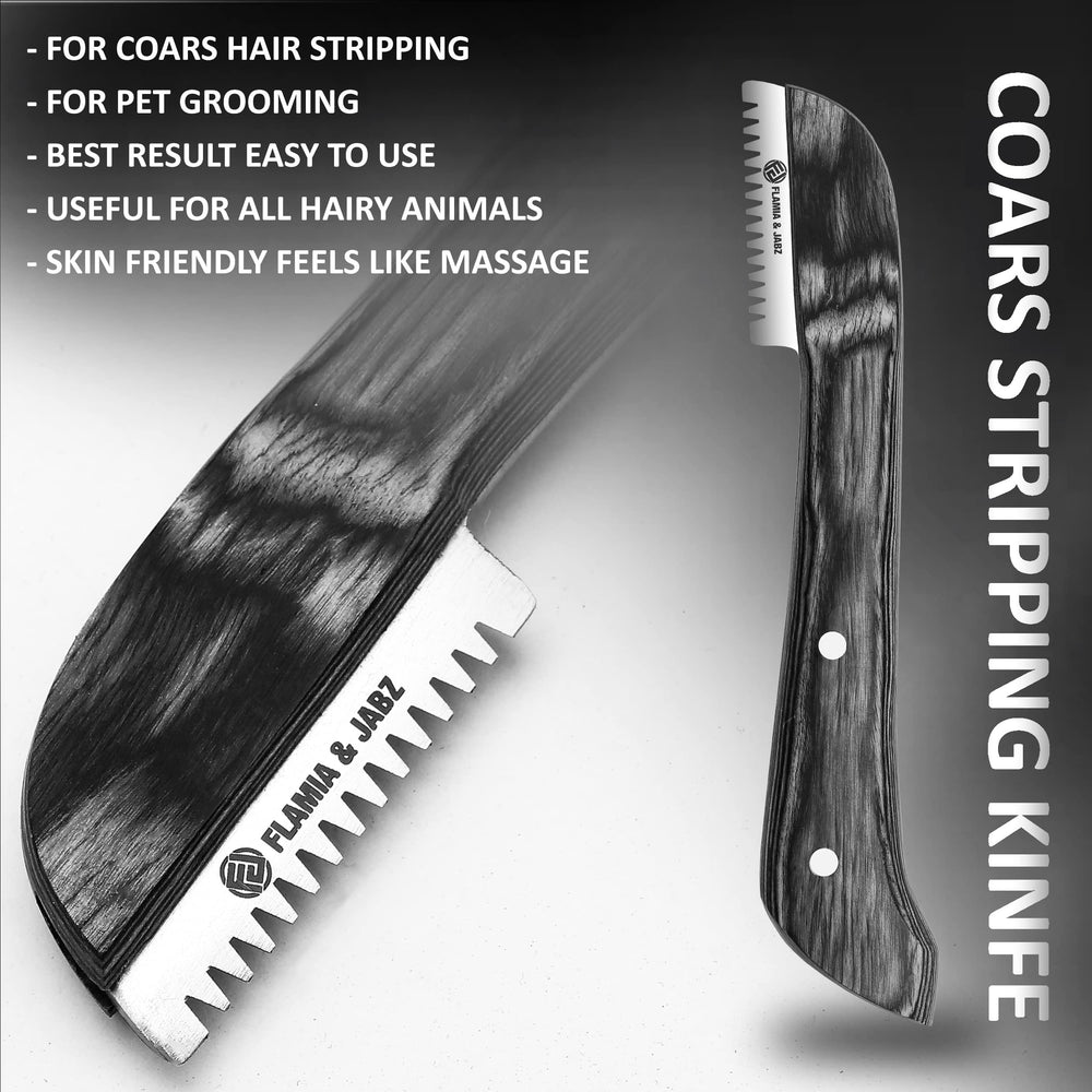 FLAMIA & JABZ stripping knife dull finish reduces glare during precision work