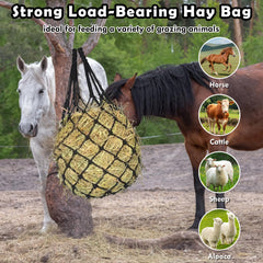 Flantor hay net for pasture, weather-resistant and versatile.