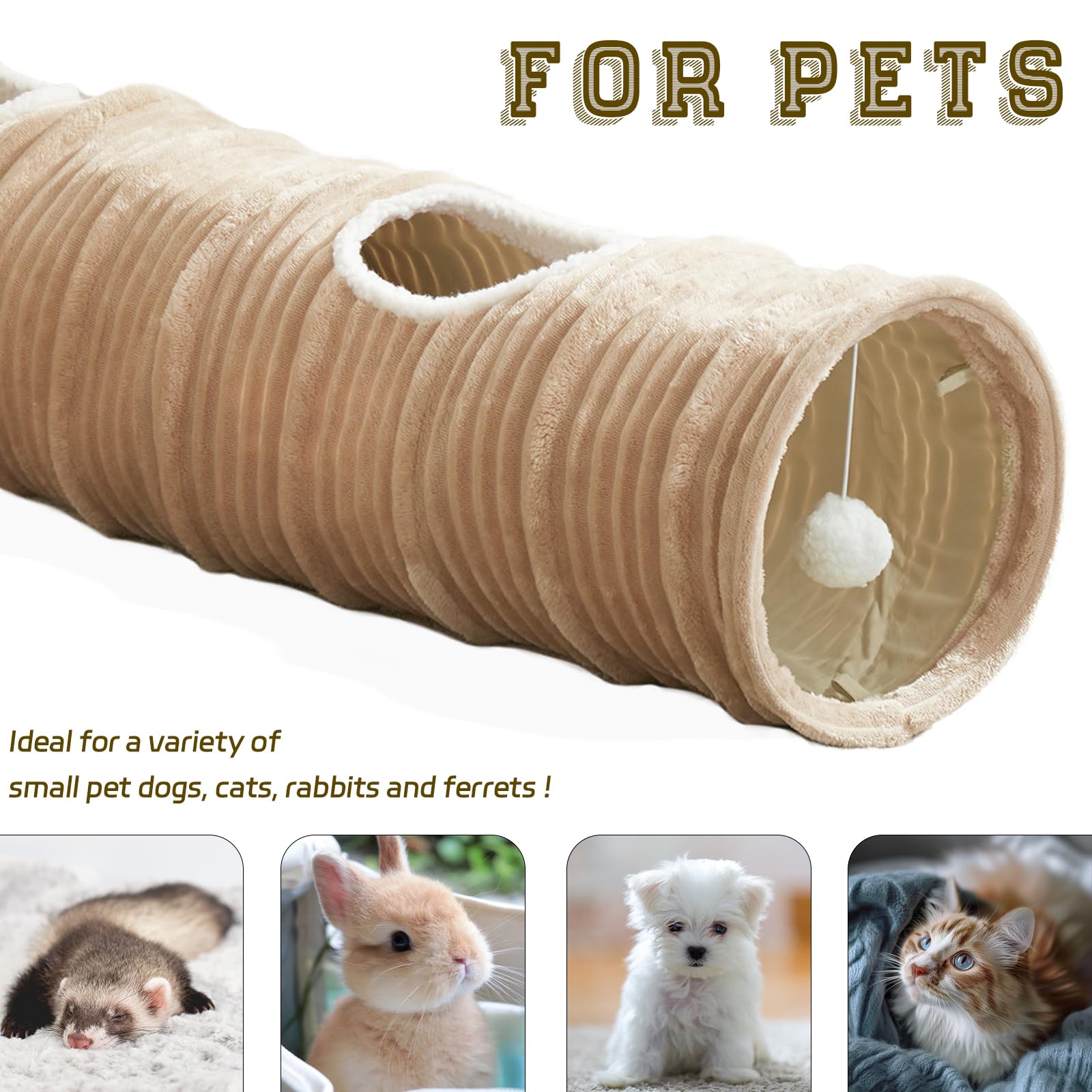 Flashing Fire cat tunnel easy-clean design simplifies wiping down after use.