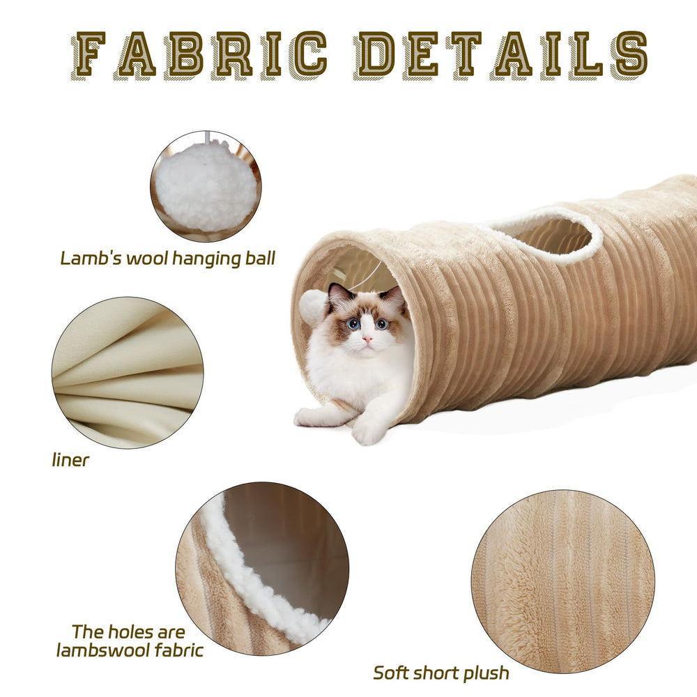 Flashing Fire cat tunnel nine-point-eight-inch diameter provides roomy space for exploration.