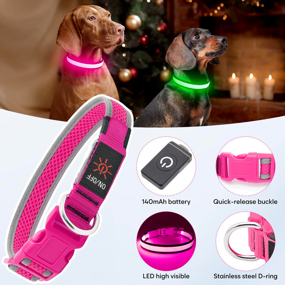 Flashseen LED dog collar adjustable fit suits multiple dog sizes