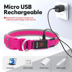 Flashseen LED dog collar uses lightweight nylon for comfortable wear