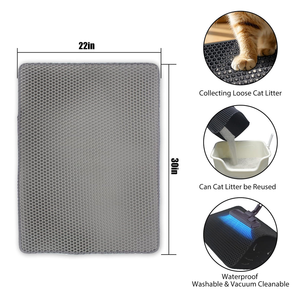 Flasidu cat litter mat cat-friendly texture keeps paws comfortable.