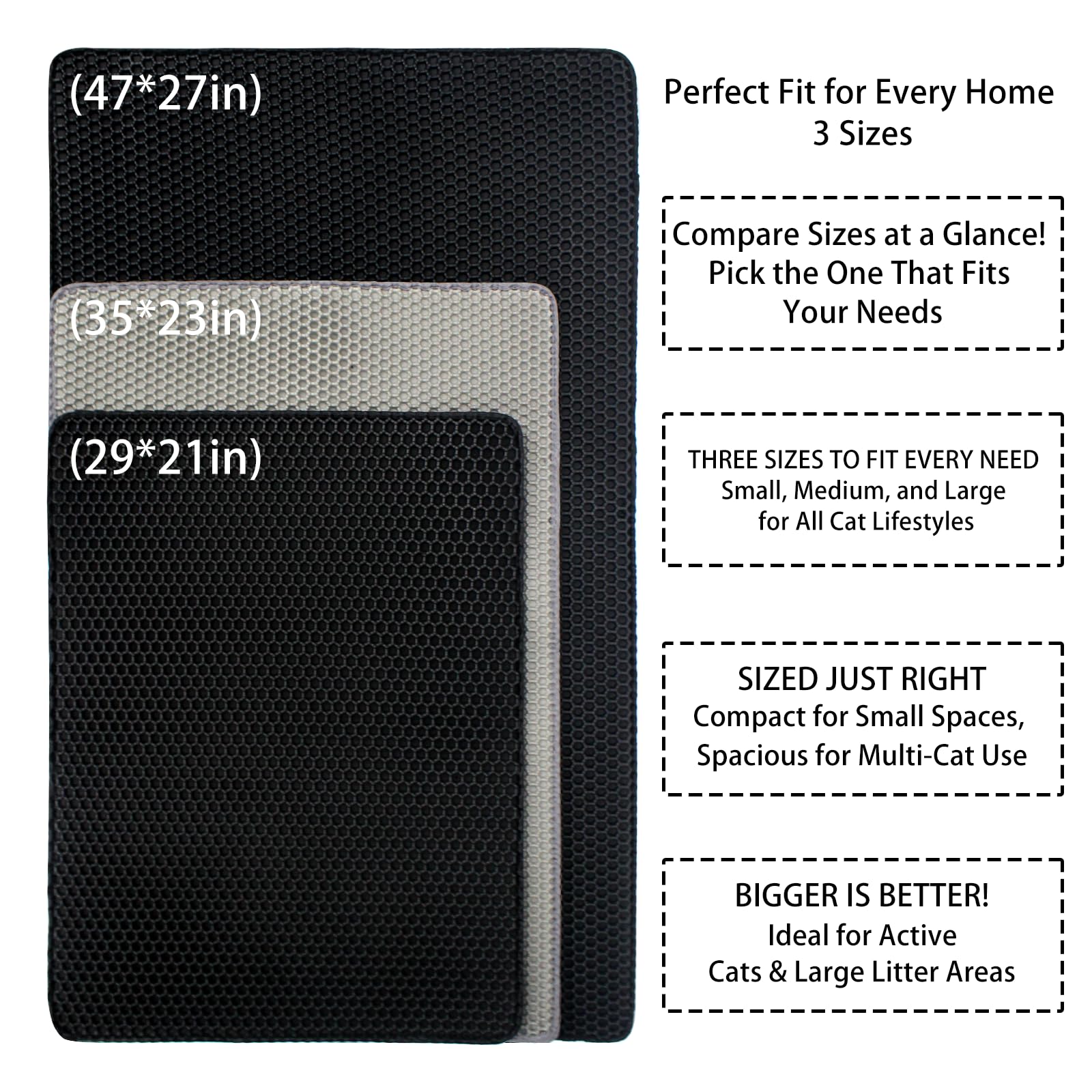 Flasidu cat litter mat easy-clean surface simplifies quick mess removal.