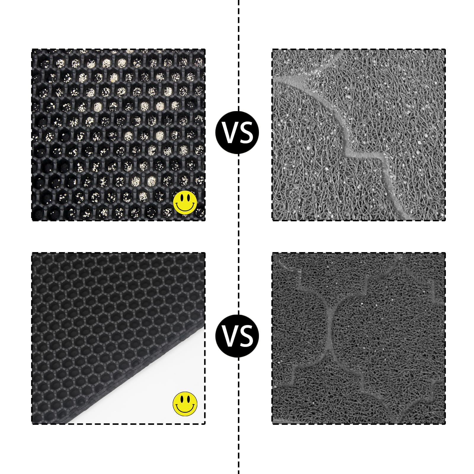 Flasidu cat litter mat gray 30x22in fits most litter setups.