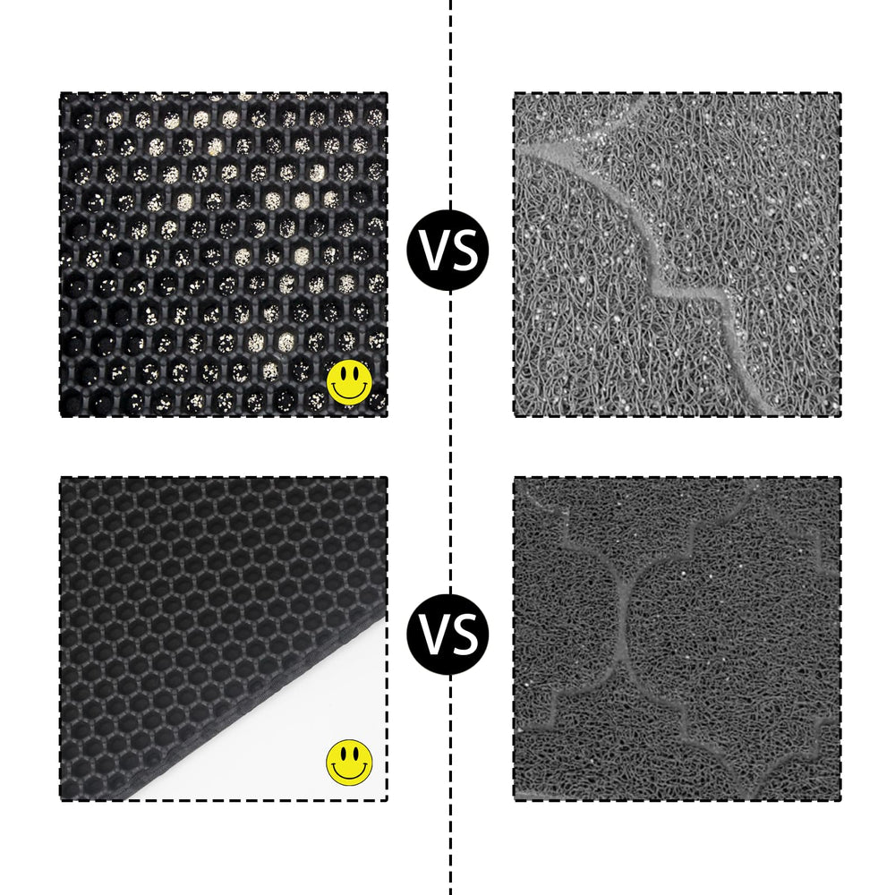 Flasidu cat litter mat gray 30x22in fits most litter setups.