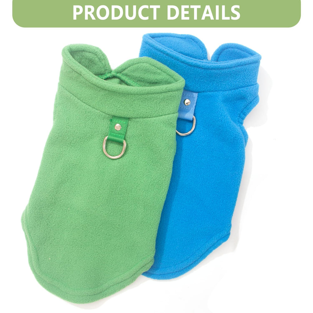 fleece-dog-sweater-size-range-s-xl displays versatile sizing for small breeds
