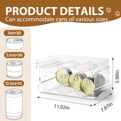 Flenpptly cat can organizer 2-tier setup demonstrates compact storage and quick access