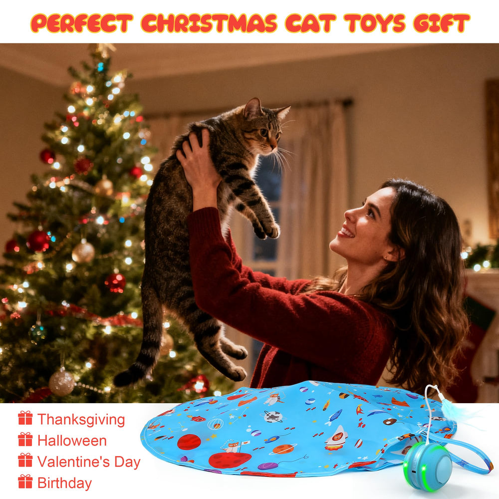 FLERDMAU breed-inclusive hunt blue cat toy appeals to diverse breeds.