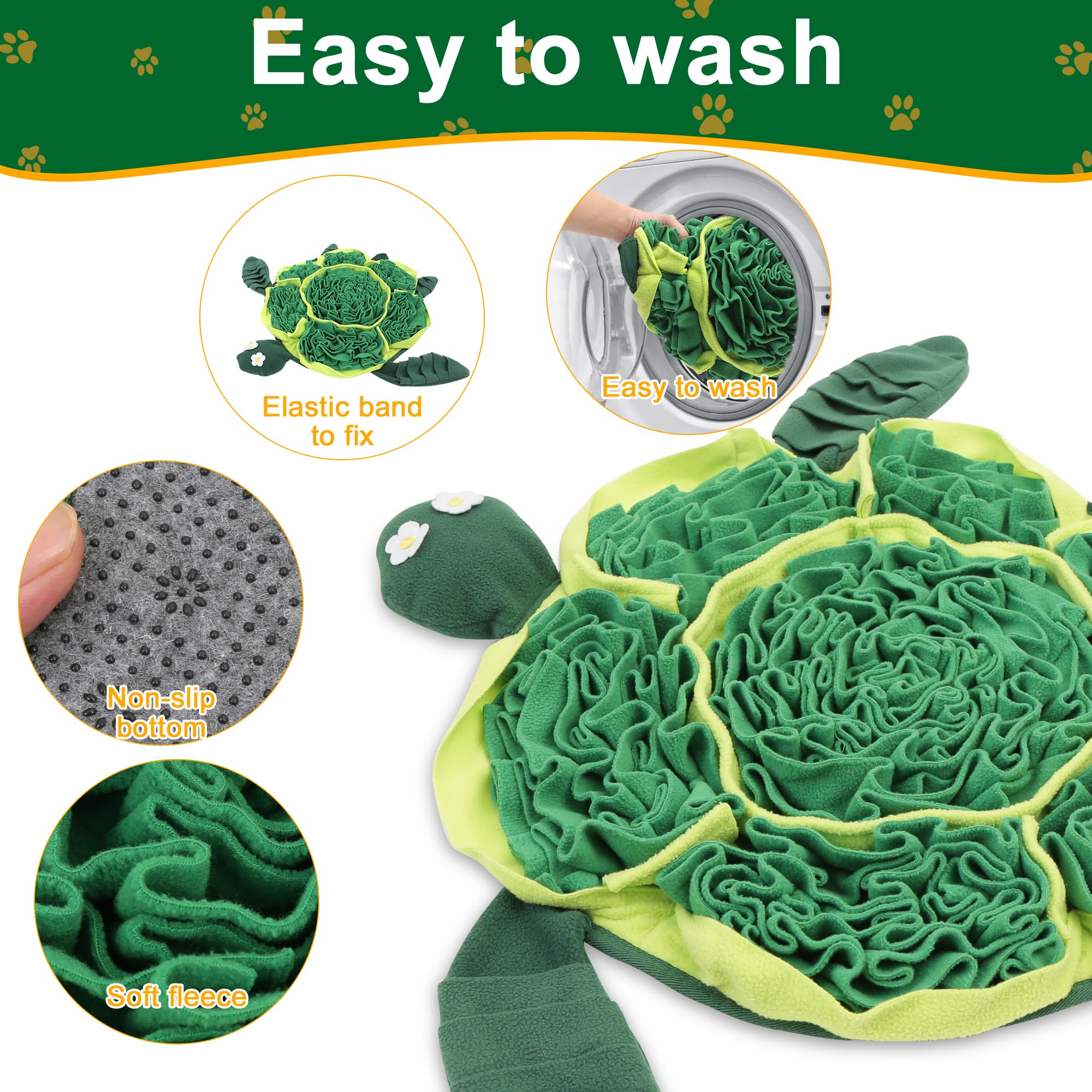FLERDMAU snuffle mat dog-sniff-action engages foraging behavior with treats