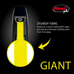 Flexi 360-tape guidance system helps prevent tangles during extension.