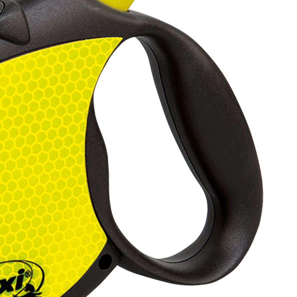 FLEXI Neon Reflect leash casing with highway-grade reflective sheeting on both sides.