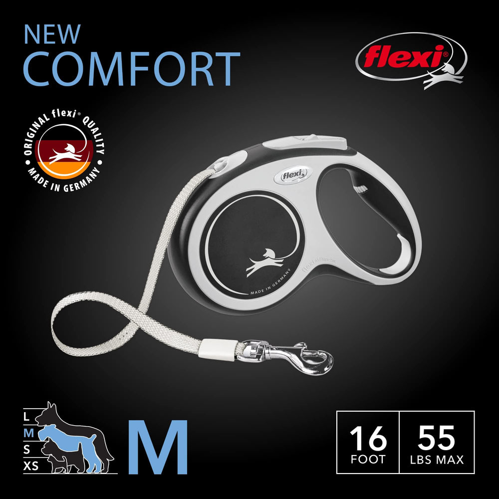 FLEXI New Comfort brake system closeup enabling precise one-handed control during walks.