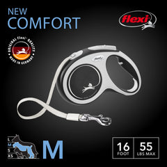 FLEXI New Comfort brake system closeup enabling precise one-handed control during walks.