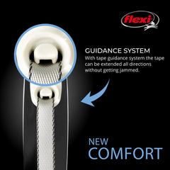 FLEXI 360° tape guide system close-up for effortless handling and retraction.