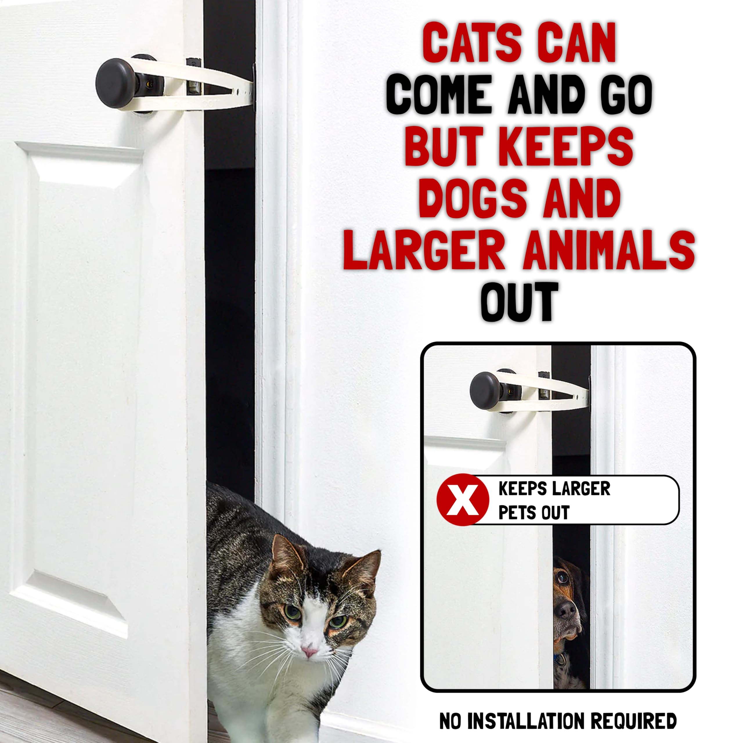 FlexLatch use in busy multi-pet home highlights versatility.