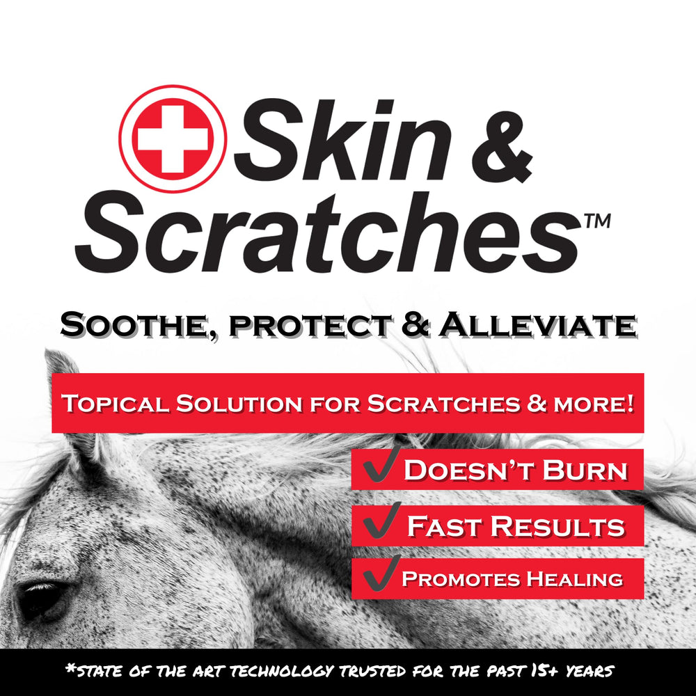 FlexTran Show Out Skin Pack area of skin application on horse.