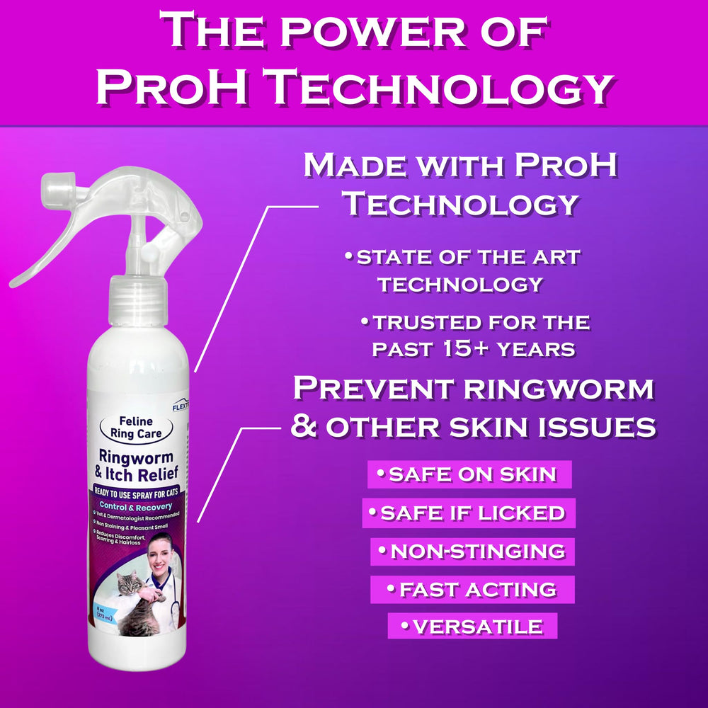 FlexTran Feline Ring Care dermatitis relief applied to skin for soothing support.