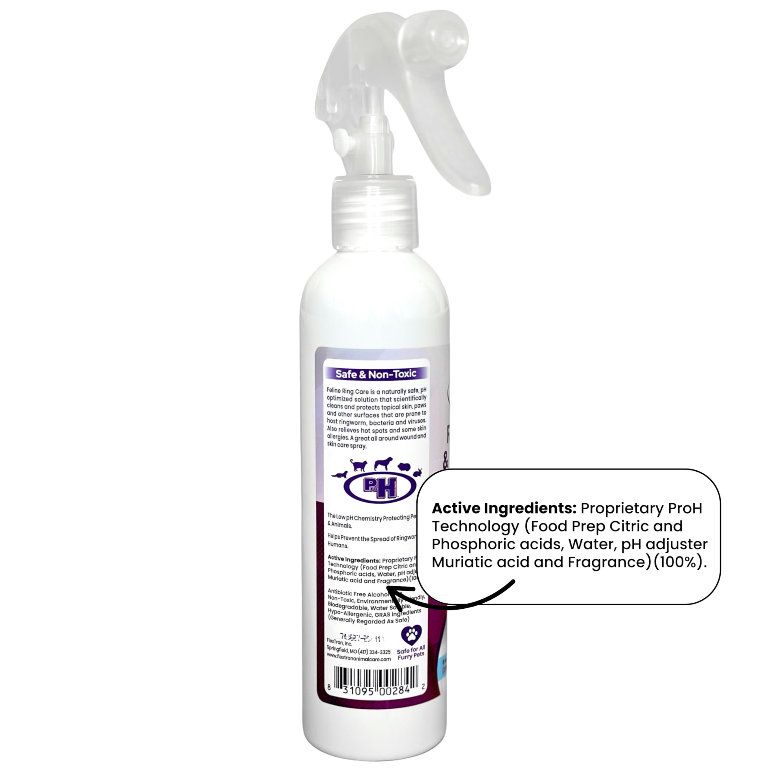 FlexTran Feline Ring Care wipe-on cloth for gentle cleansing and protection.