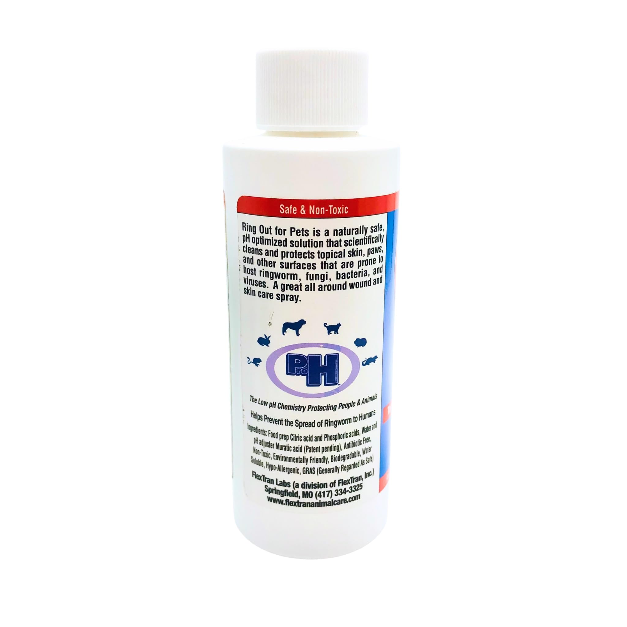 FlexTran Ring Out for Pets applicator included enables precise dosing.