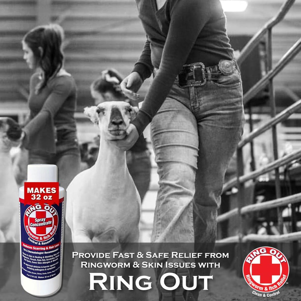 FlexTran Ring Out spray mist on fur after application
