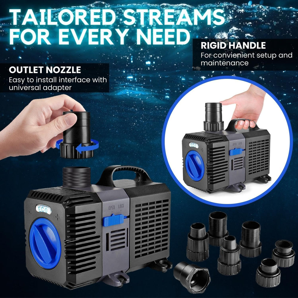 Flexzion 800GPH pump installed in pond shows quiet operation