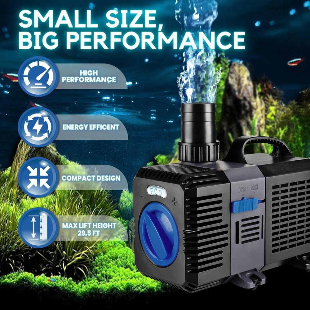 Flexzion whisper-quiet operation minimizes disturbance in indoor tanks