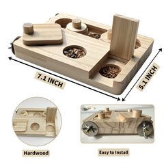 FlidRunest foraging toy with opening lid demonstrates interactive training and treat rewards.