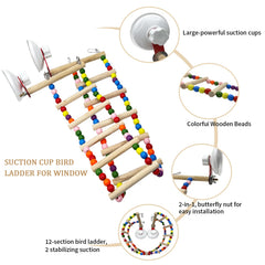 FlidRunest wooden bead ladder closeup with edible-dyed beads and sturdy wire.