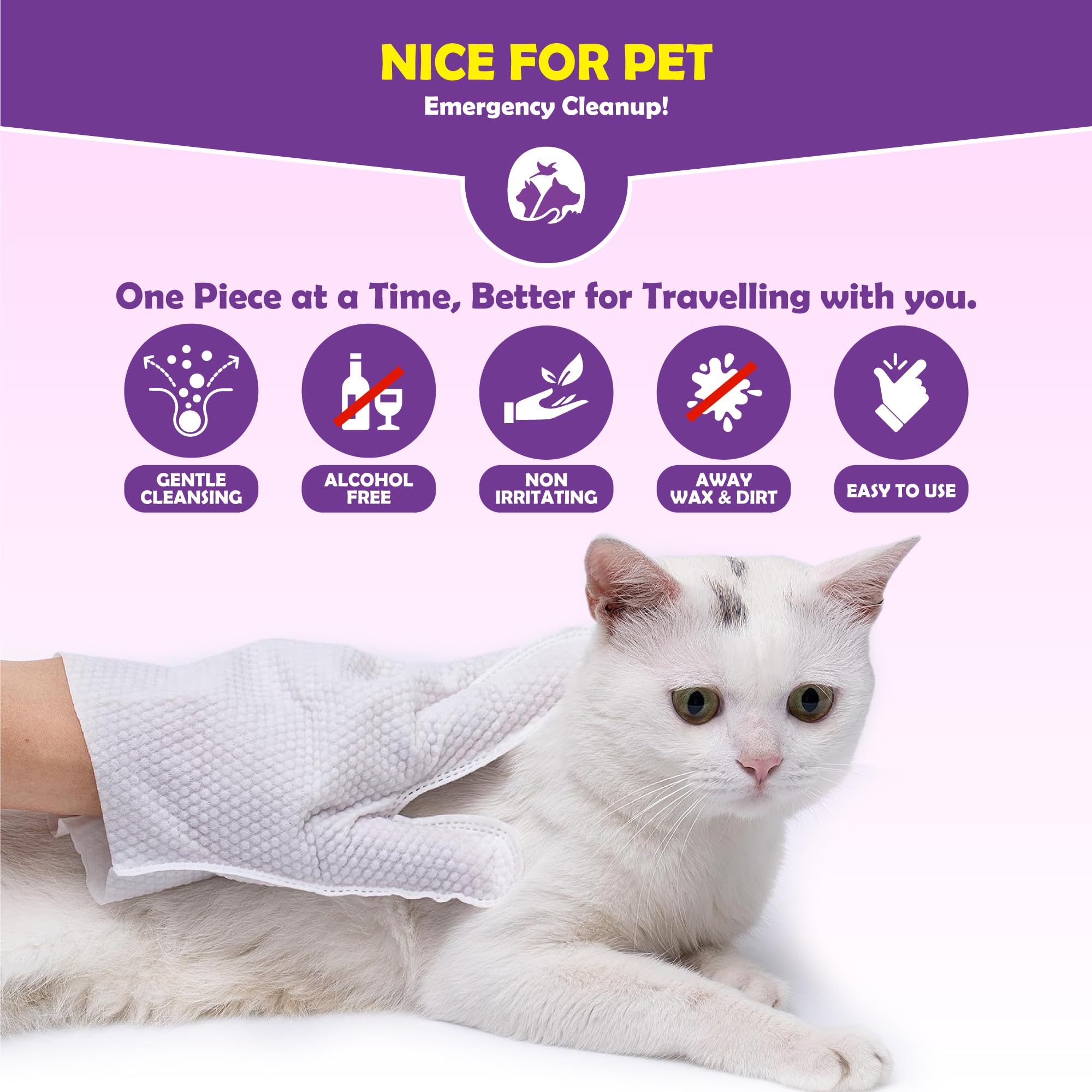 Flintstone dog wipes extra-large 9.8x9 inches provide broad coverage for paws and small areas.