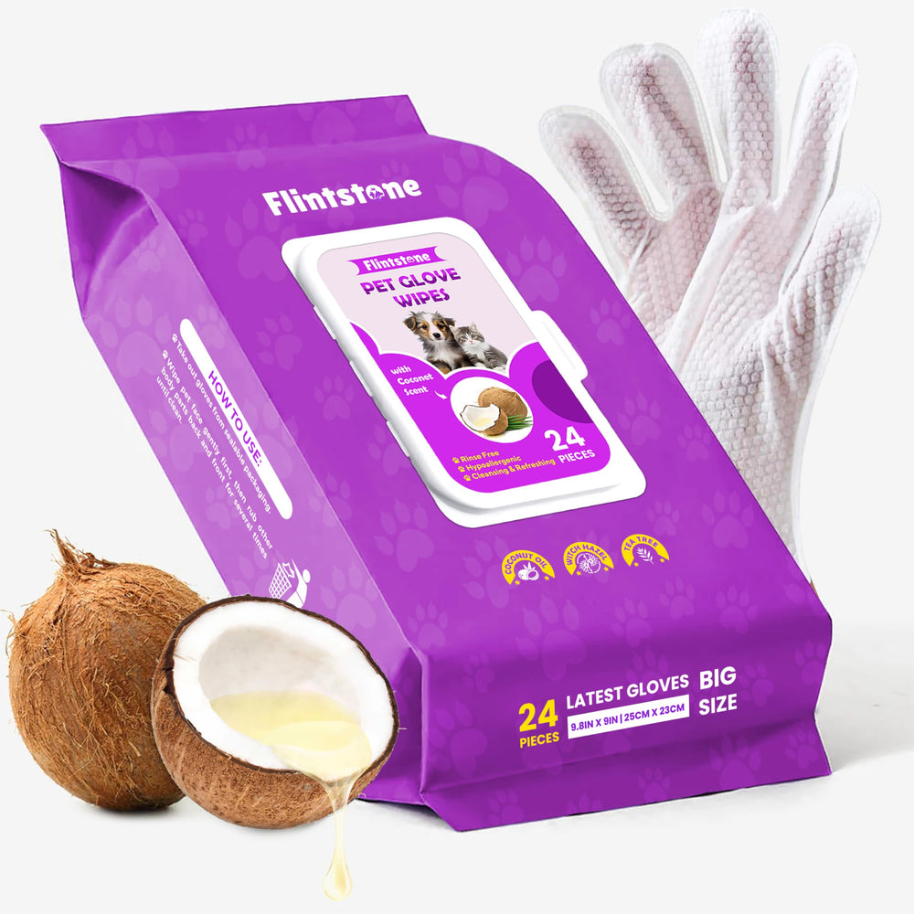 Flintstone dog wipes packaging sealed for travel-ready freshness and mess-free grooming.