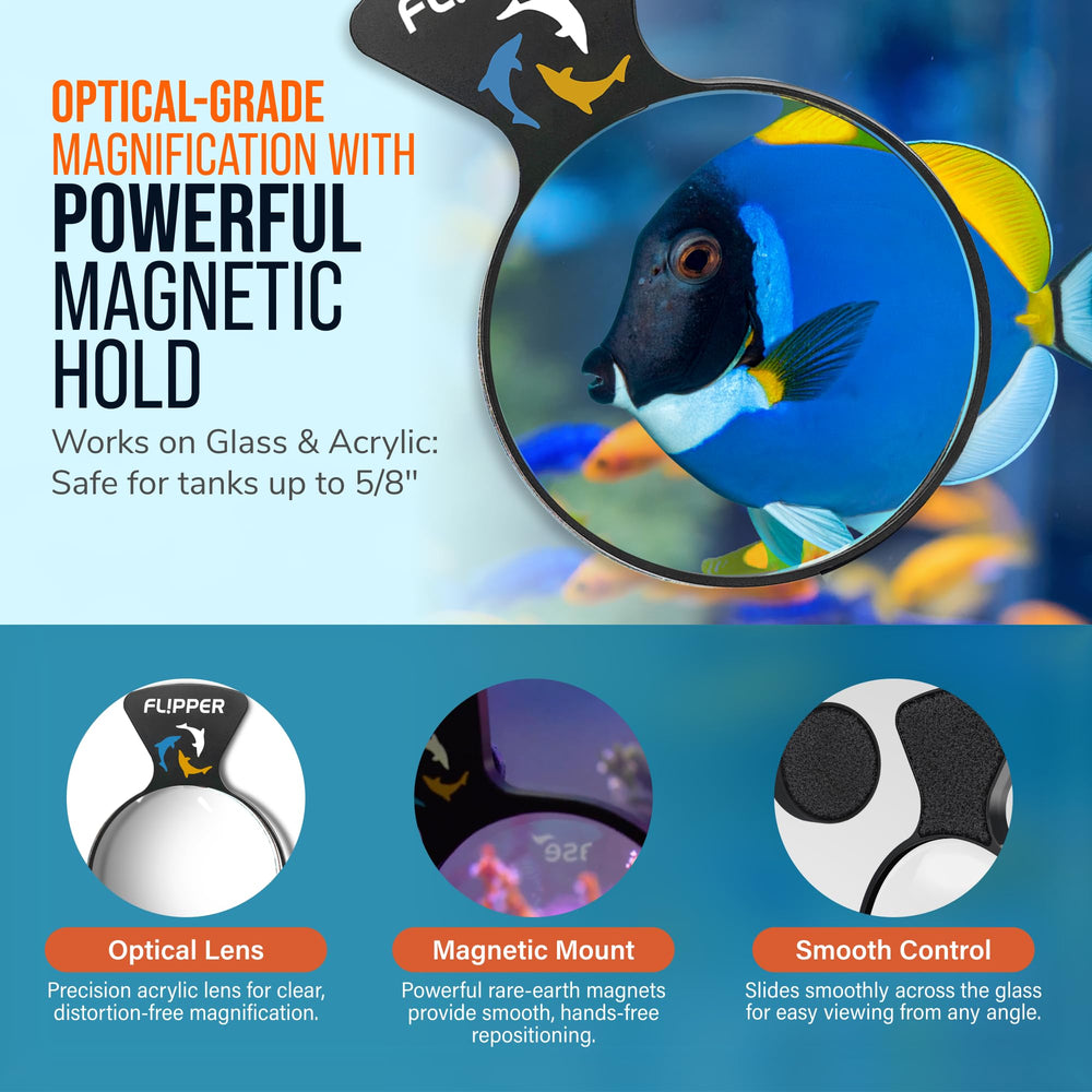 Flipper DeepSee optical clarity lens for sharp underwater detail