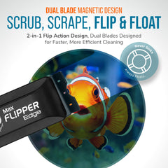 FL!PPER Edge Max floating cleaner demonstrates easy retrieval after detachment.