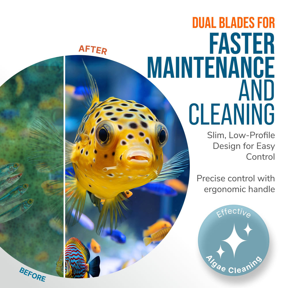 FL!PPER Edge Max setup shows practical use during routine tank maintenance.