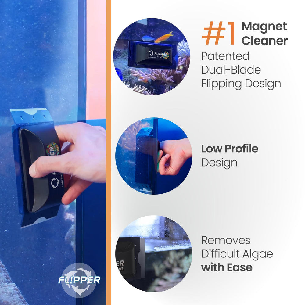 Glass and acrylic-safe blades ensure safe contact with tank surfaces during cleaning