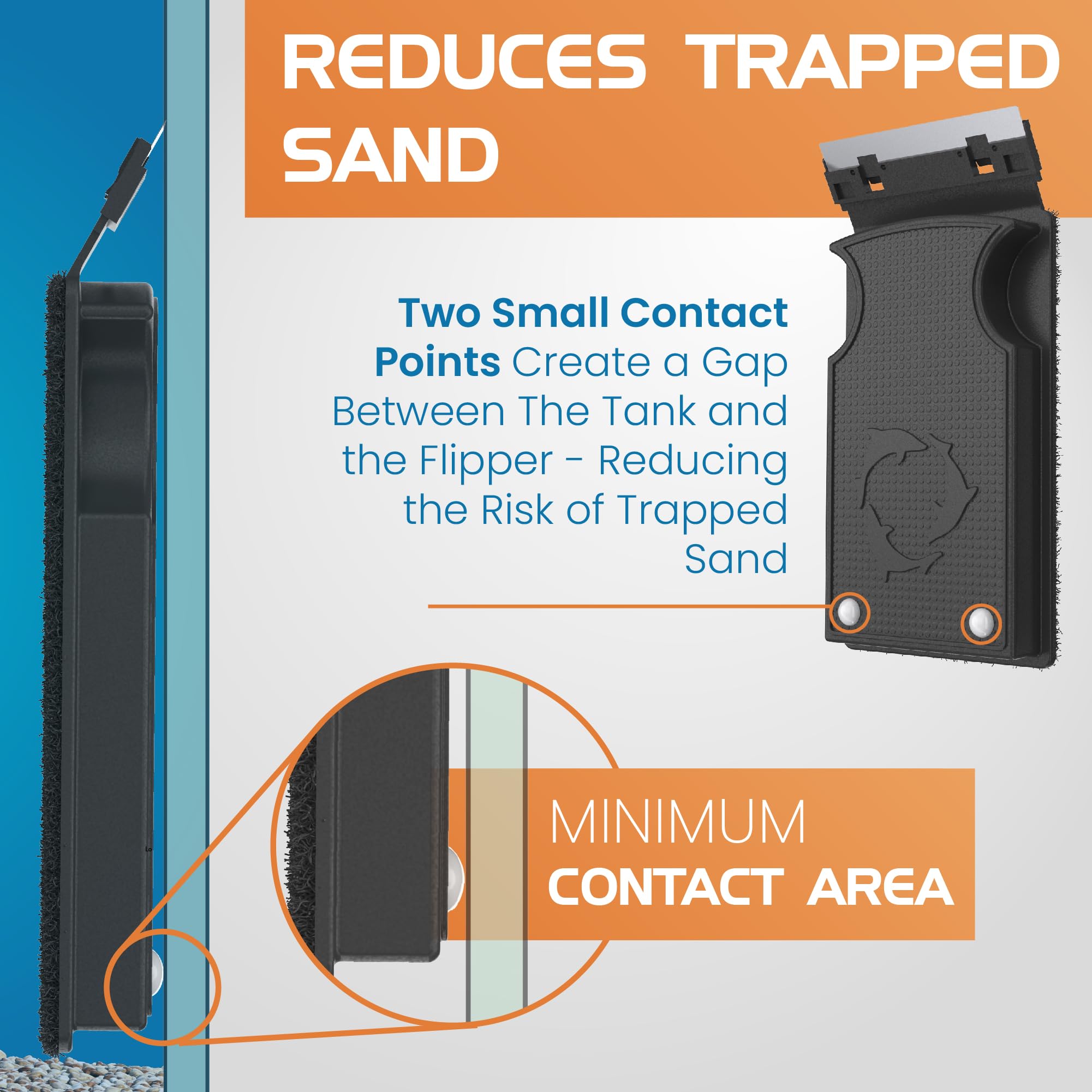 FL!PPER cleaner's nearly buoyant magnet aids easy retrieval