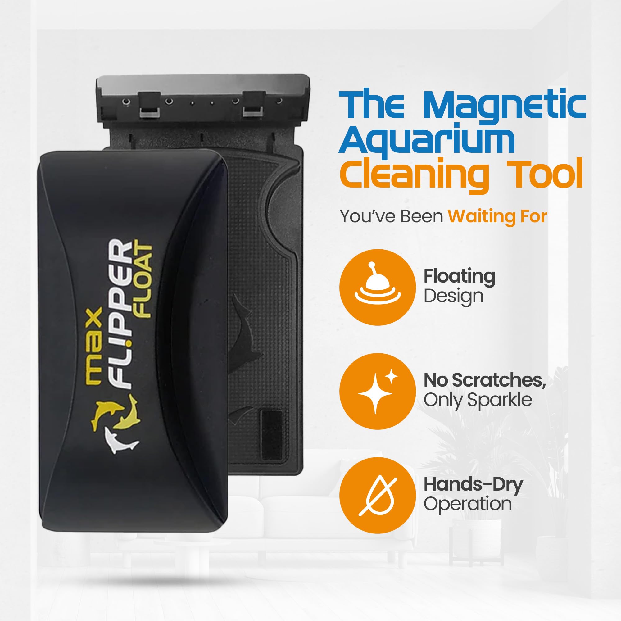 FLIPPER Max ergonomic-handle large-tank view conveys control for bigger aquariums.
