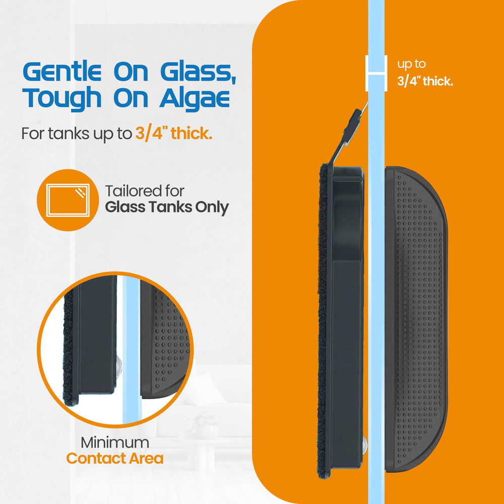 FLIPPER Max flip-scrubber mode closeup highlights the 2-in-1 design for algae removal.