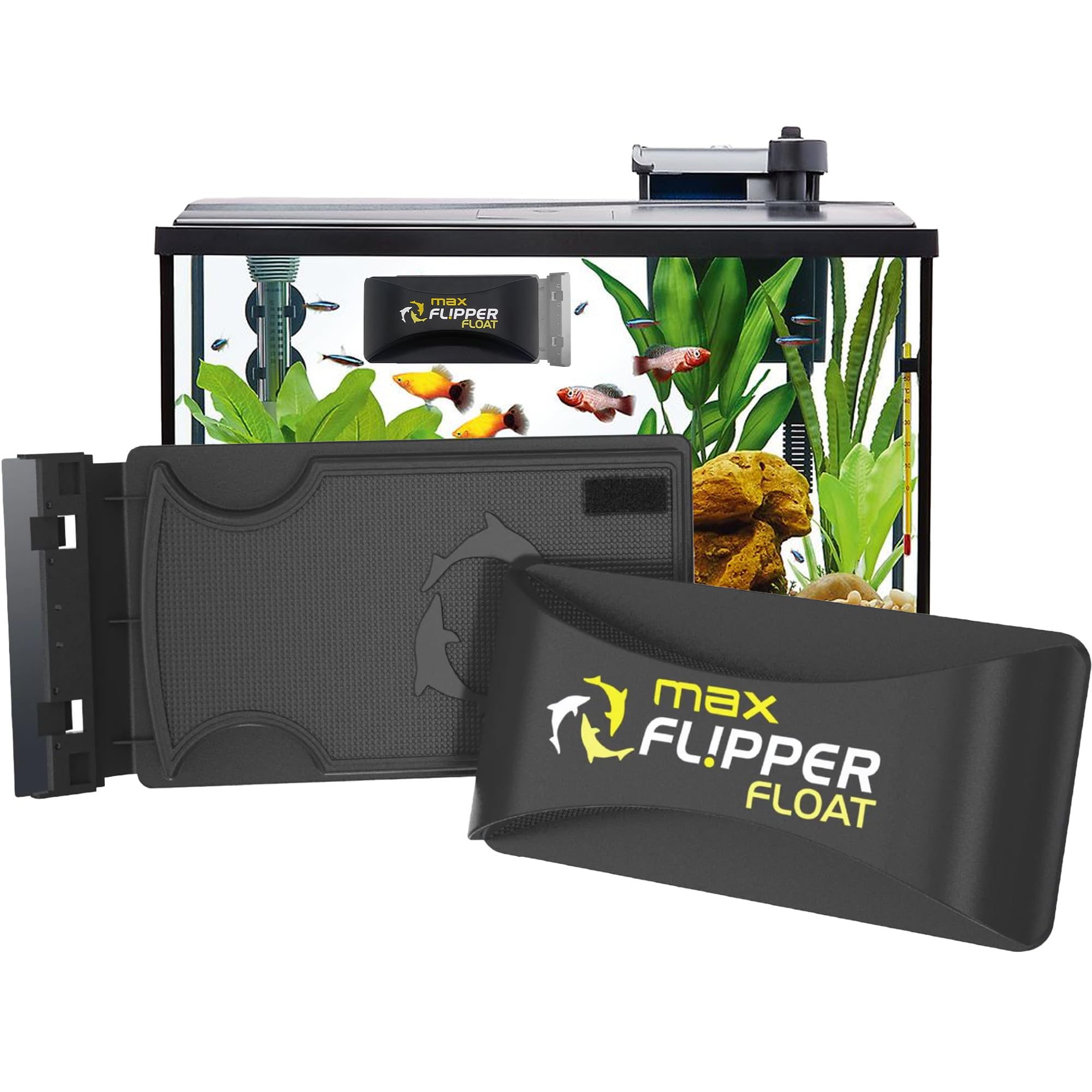 FLIPPER Max outside magnet view shows powerful, scratch-minimizing cleaning on glass panels.