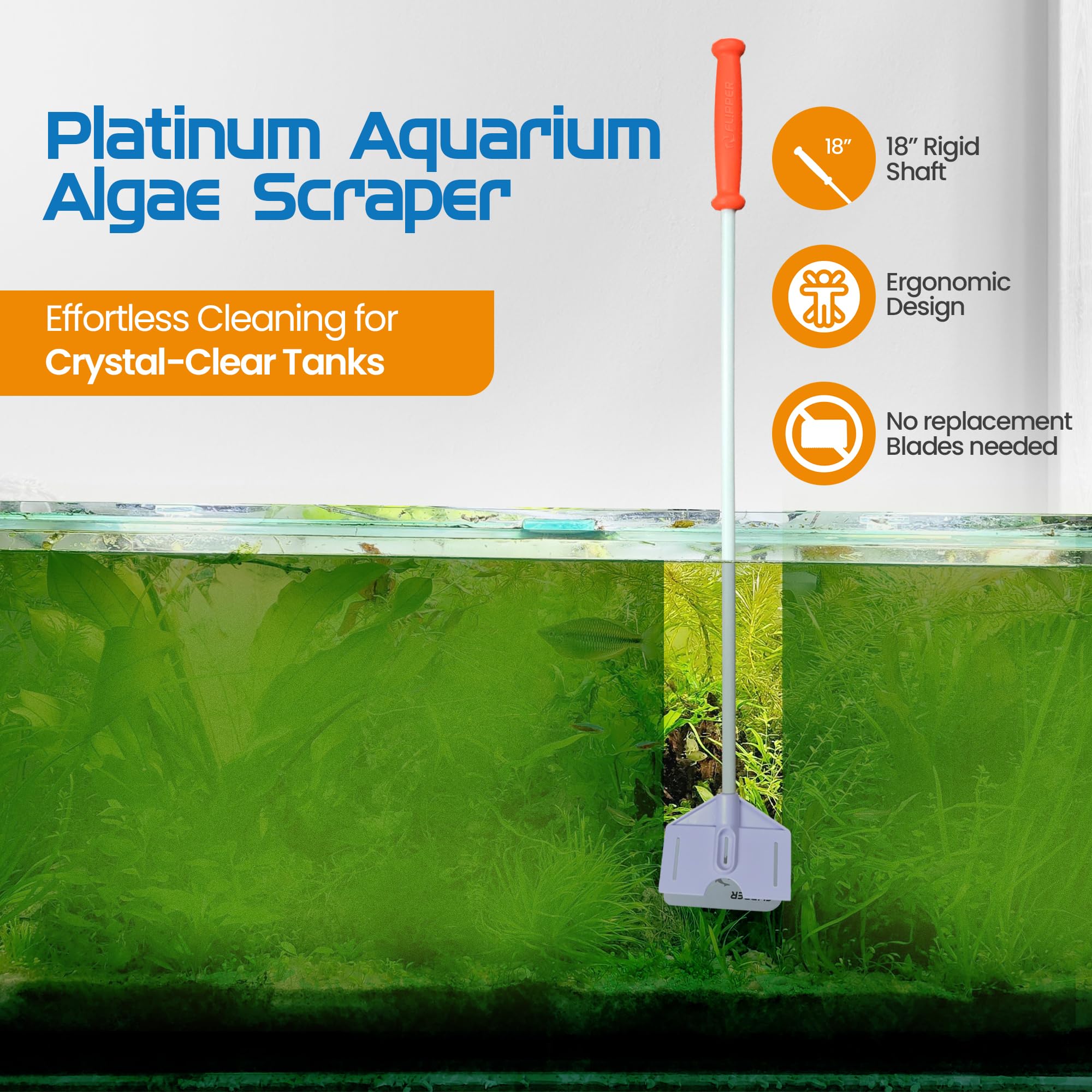 FL!PPER Flipper Platinum serrated blade for efficient algae removal