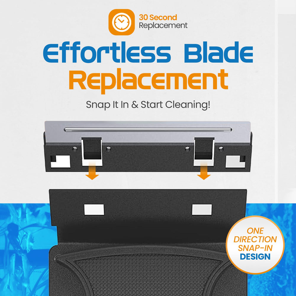 Flipper Standard blade pack 2 installation view highlights effortless snap-in blade replacement.